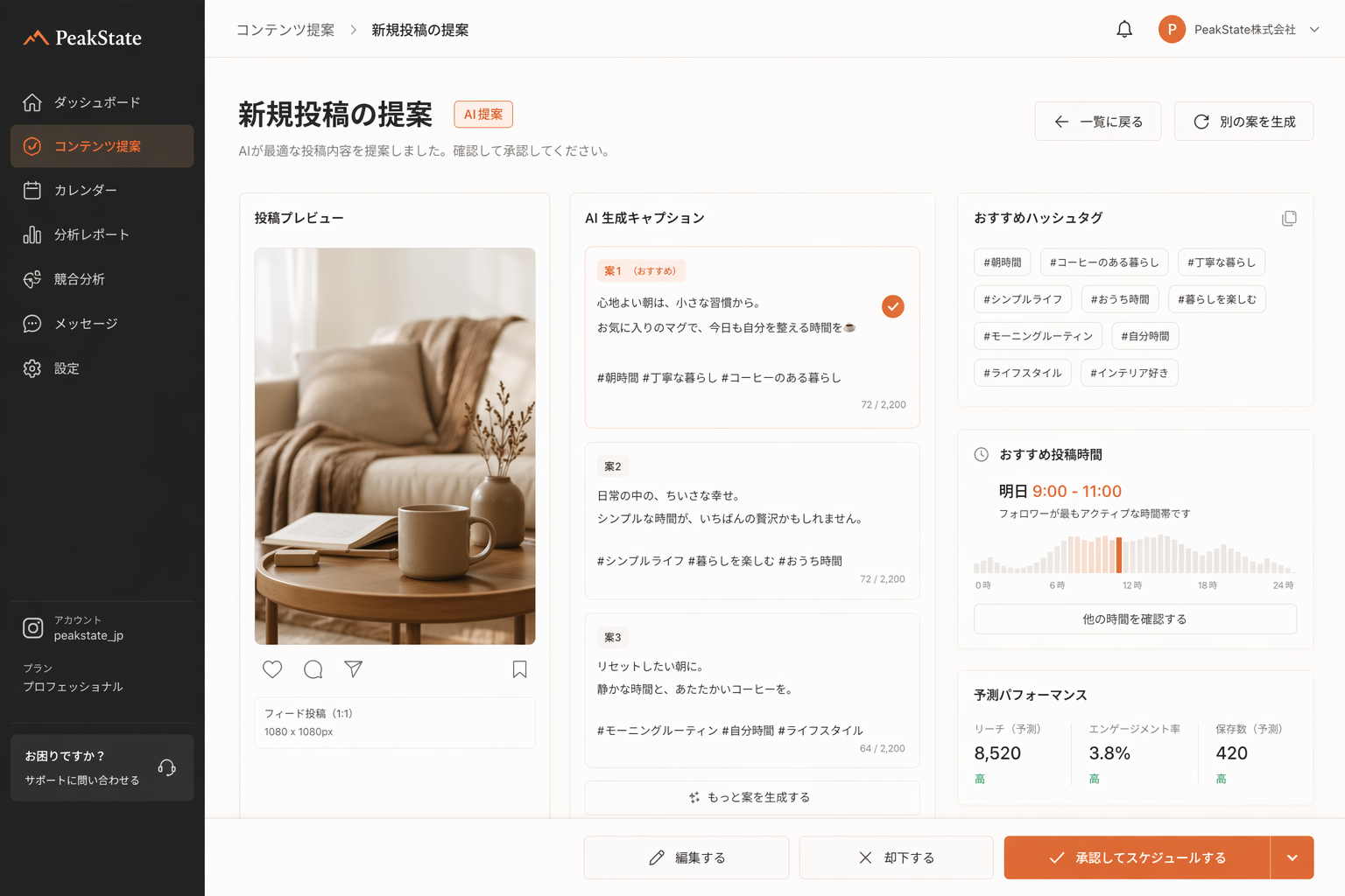 新規投稿の提案